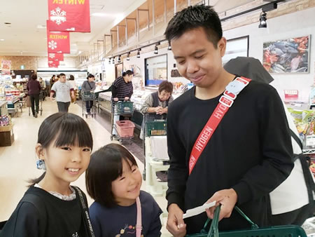 子どもと一緒に買い物実習